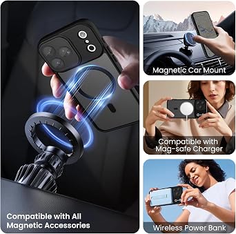 Magnetic for iPhone 18 Pro Max/iPhone 17 Pro Max Case, Black