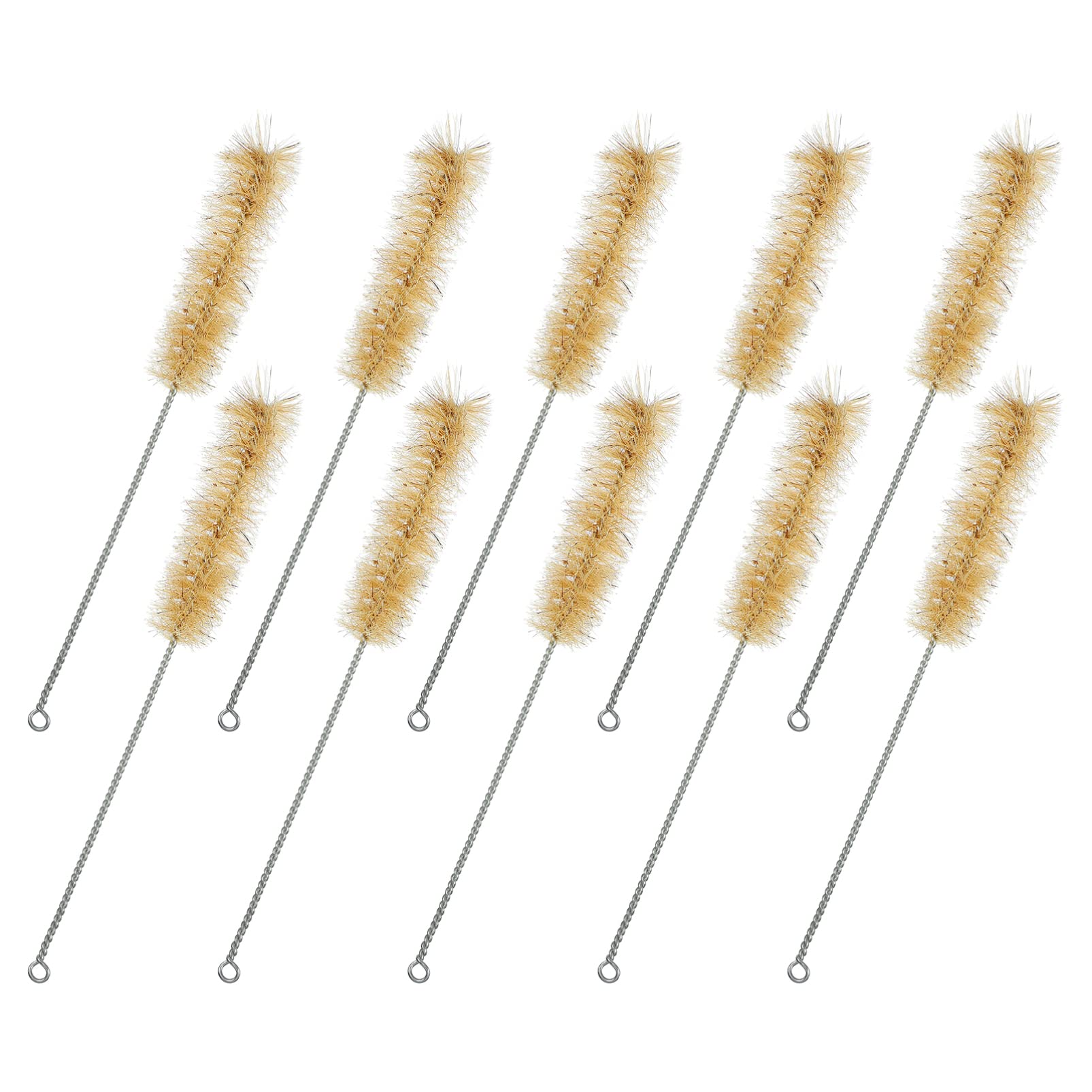 10pcs Test Tube Brush Twisted Long Straw Brush Nylon Pipe Tube Cleaner Laboratory Wire Scrub for Lab Bottles Tubes