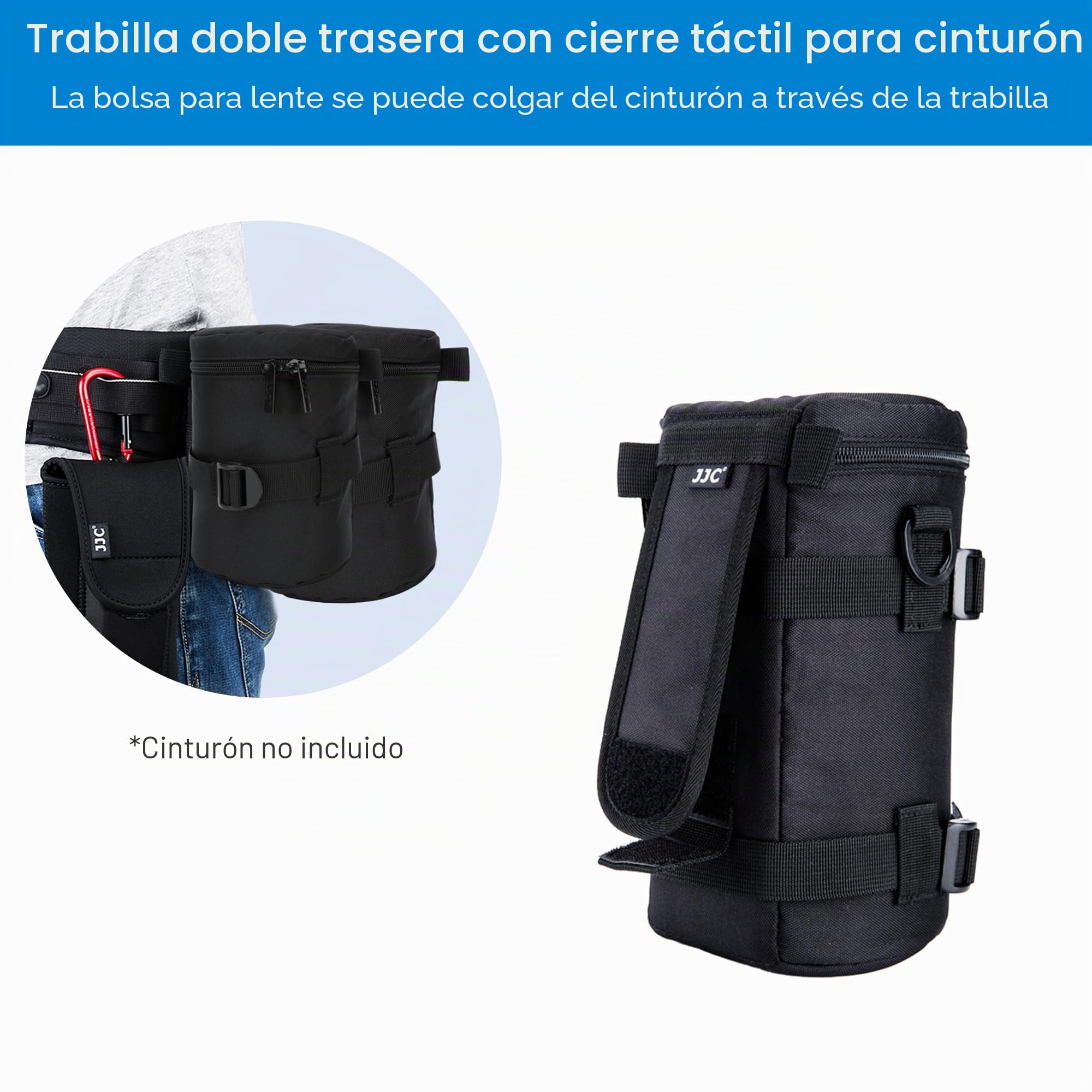 JJC Funda Bolsa Protectora para Objetivo Canon EF 100-400mm f4.5-5.6L EF 70-200mm f2.8L IS II III USM RF 600mm f11 IS STM Nikon AF-S 70-200mm f2.8G ED VR II AF 80-200mm f2.8D, Interiores 4.3" x 8.8"