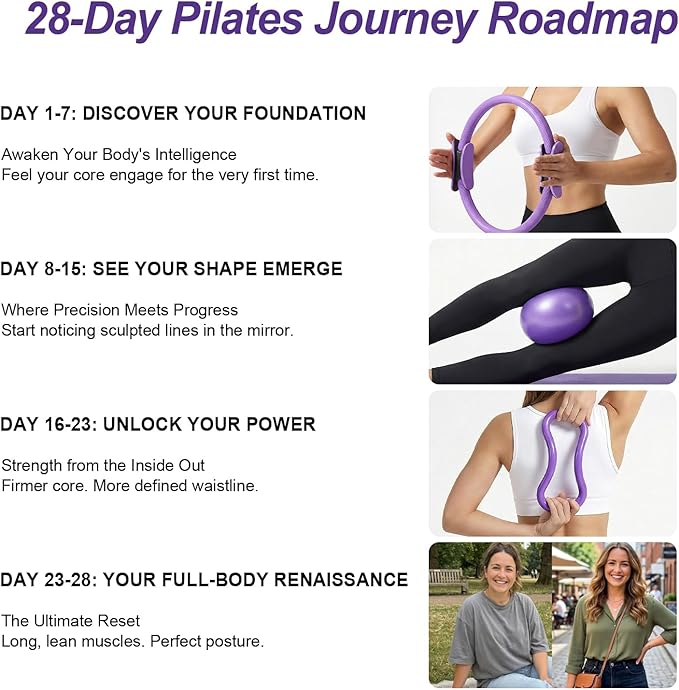 Kit de Pilates con Aro, Pelota y 5 Bandas de Resistencia ElaraFit miniatura 2