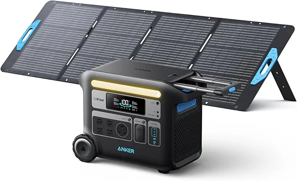 Anker SOLIX F2000 Portable Power Station, PowerHouse 767, 2048Wh GaNPrime Solar Generator with 200W Solar Panel, LiFePO4 Batteries, 4 AC Outlets Up to 2400W for Home, Power Outage, Outdoor C