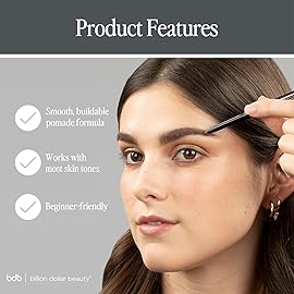 bdb Universal Eyebrow Pencil - Precision Tip & Spoolie, Waterproof, Define Shape & Fill Brows, 4-Pack