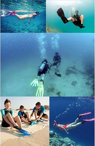 Miniatura 3 de Aletas para niños, aletas de natación para niños, aletas cortas para jóvenes, aletas de entrenamiento de natación y buceo, aletas de natación y