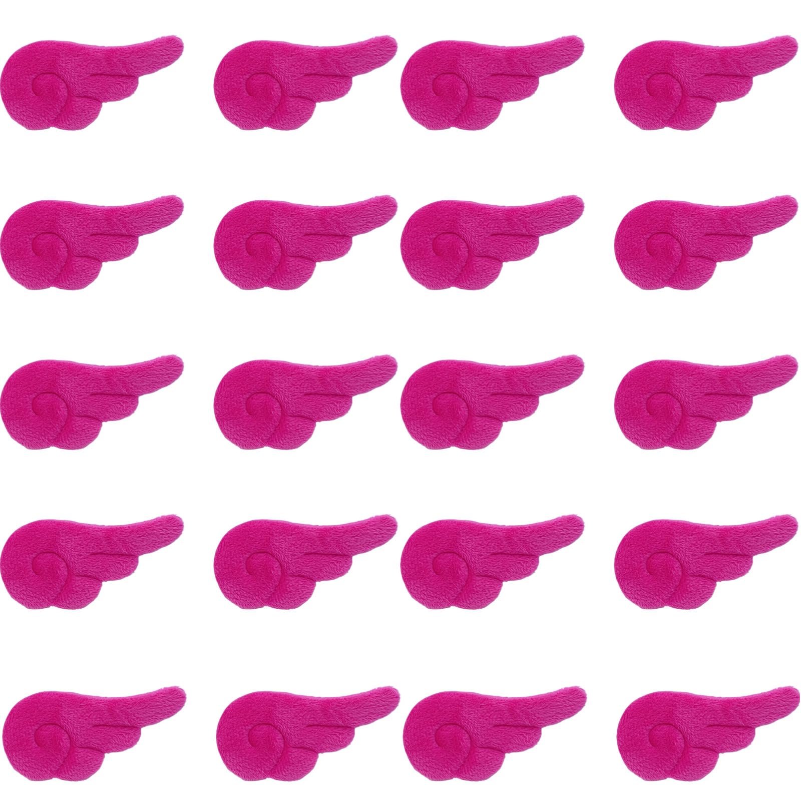 20PCS Lovely Plush Wing Shaped Patches Do It Yourself Make Headbands Clothing Bag Hair Barrettes Wristband Sewing Decors