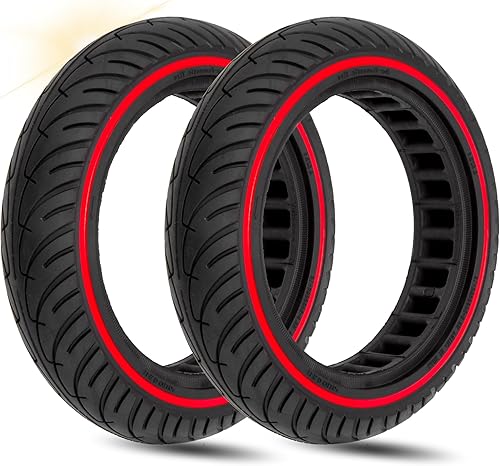 SPORTYOUTH Neumáticos sólidos para scooter eléctrico, ruedas de repuesto de 8 12 pulgadas, neumático de panal delantero o trasero de 8.5 pulgadas,