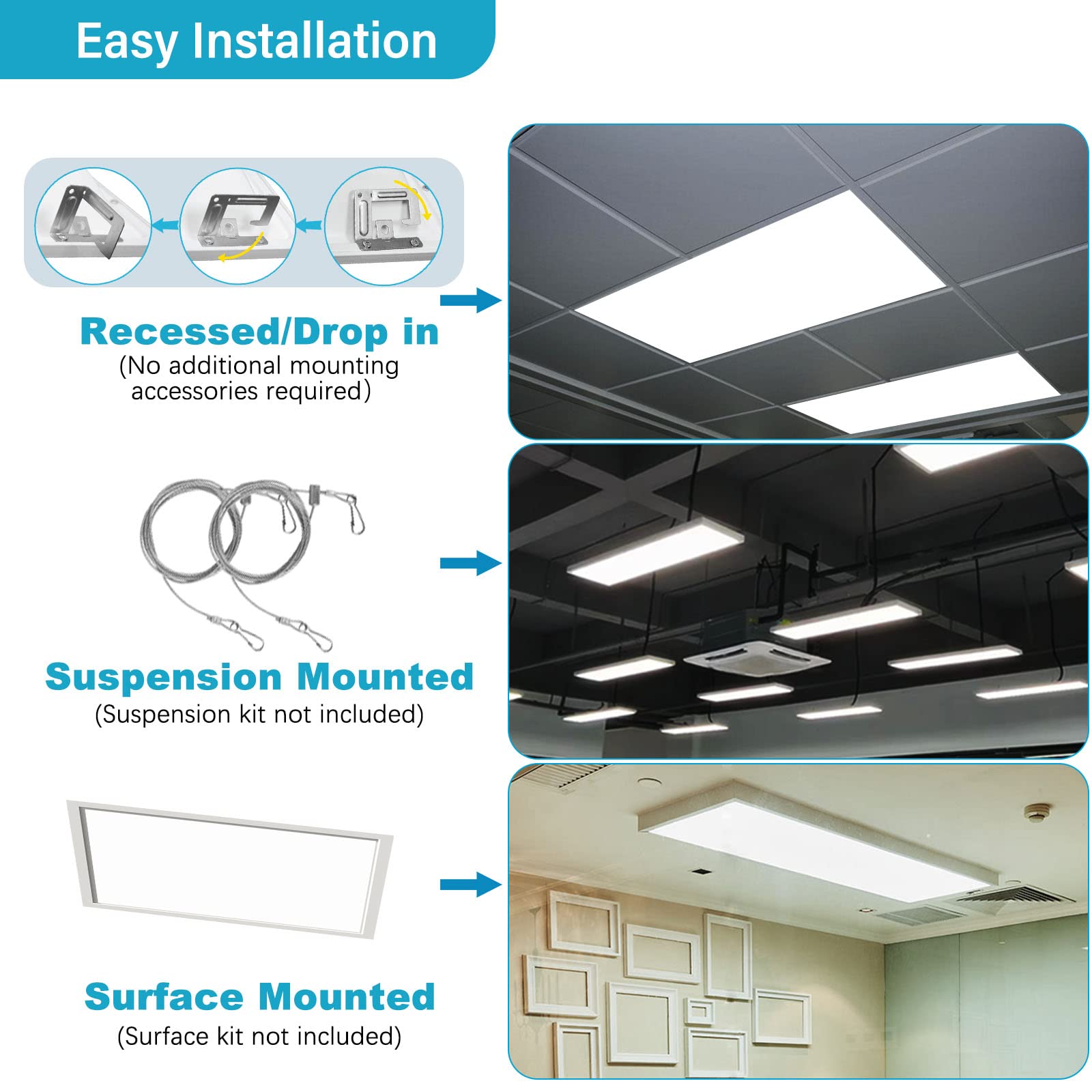 2x4 led drop ceiling panels Images High Quality Grahic Aphyni 6PACK 2x4 LED Flat Panel Light - 55W 6600LM LED Drop Ceiling ...