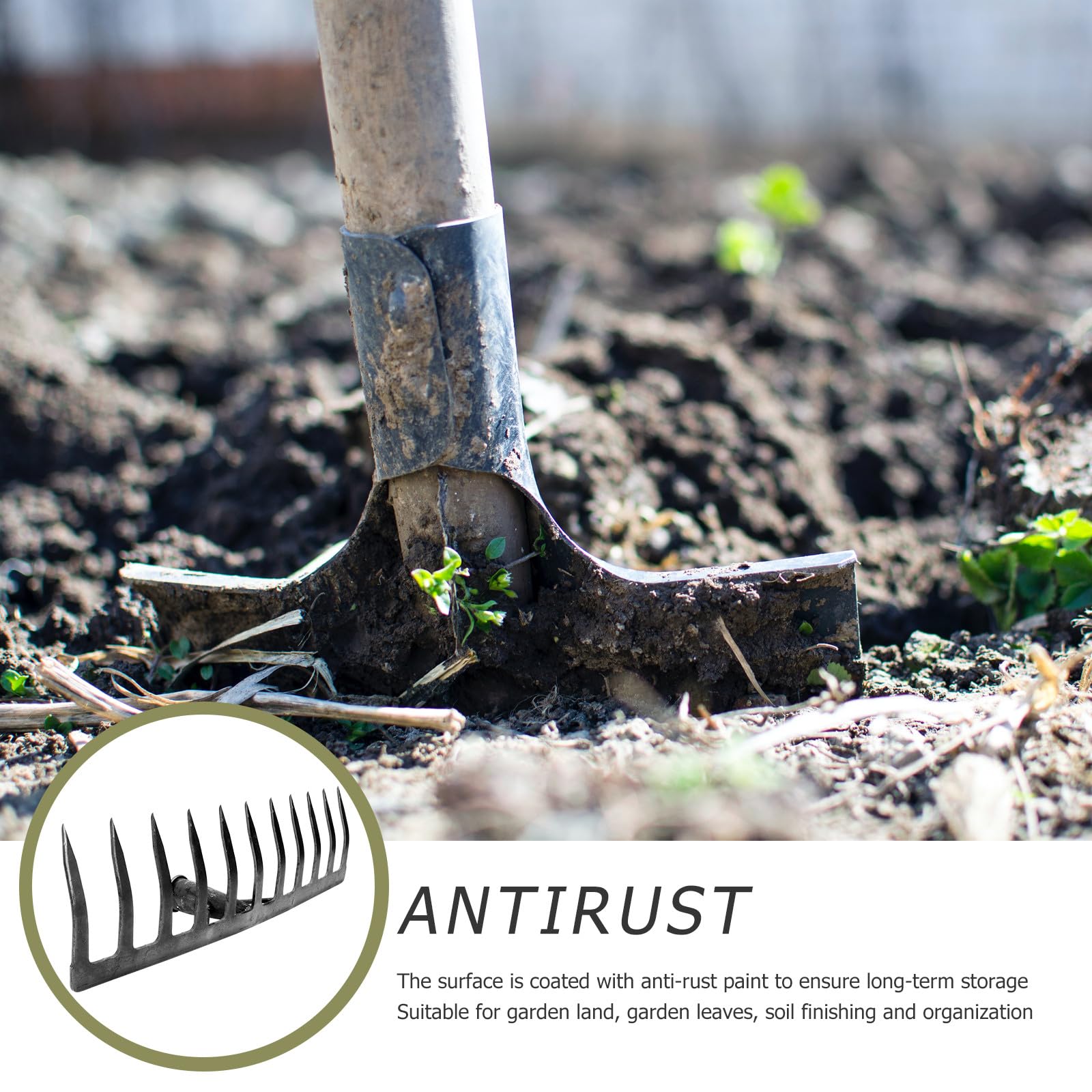 1 Gartenwerkzeug-Set mit Aufbewahrungskoffer, robuste Rechen- und Schaufelwerkzeuge für effizientes Pflanzen und Auflockern des Bodens, komfortable Griffe für Blumen und Gemüse