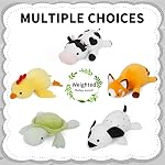 Jouet en peluche pondéré pour les animaux farcis par la vache 24" 4.2lb Poupées mignons en peluche pour les garçons et les filles (blanc) & Noir)