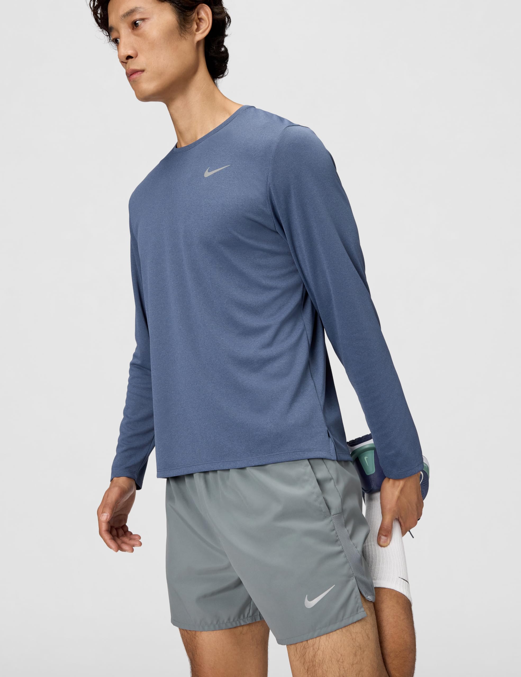 Nike Maglia da Running A Maniche Lunghe da Uomo Nike Miler Dri-Fit UV Sweatshirt Uomo
