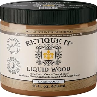 New and Improved Formula Liquid Wood Coatings - Stainable Primer - Paint It Then Stain it (Dark Wood, Medium)