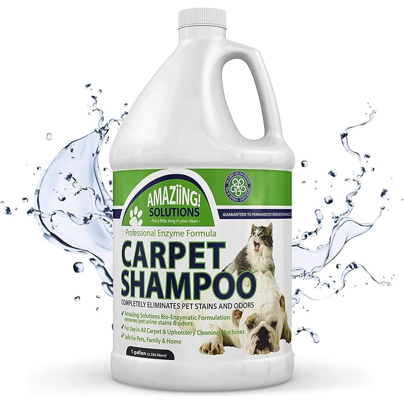 Shampoo para Carpetes com Bioenzimas Amaziing Solutions para Limpeza de Manchas e Odores de Animais, 3,79 L