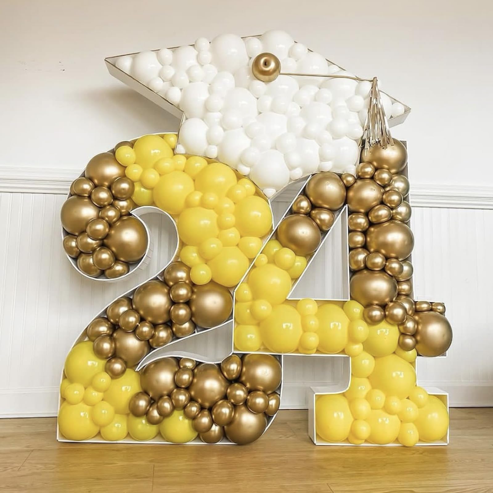 120pcs Metallic Gold Balloon Arch Kit, 18 12 10 5 inch Chrome Gold Latex Balloons Different Sizes Metallic Gold Balloon Garland for Graduation Engagement Wedding Birthday Party Decorations