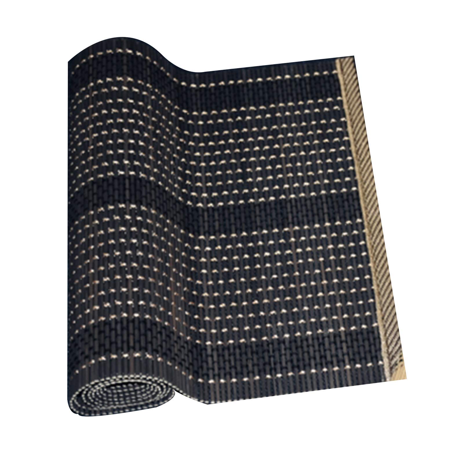 Caminos de Mesa de bambú de Estilo japonés, manteles Individuales para mesas de Comedor largas, tapetes de Comedor Lavables y duraderos, Regalo de Acción de Gracias, Negro clásico