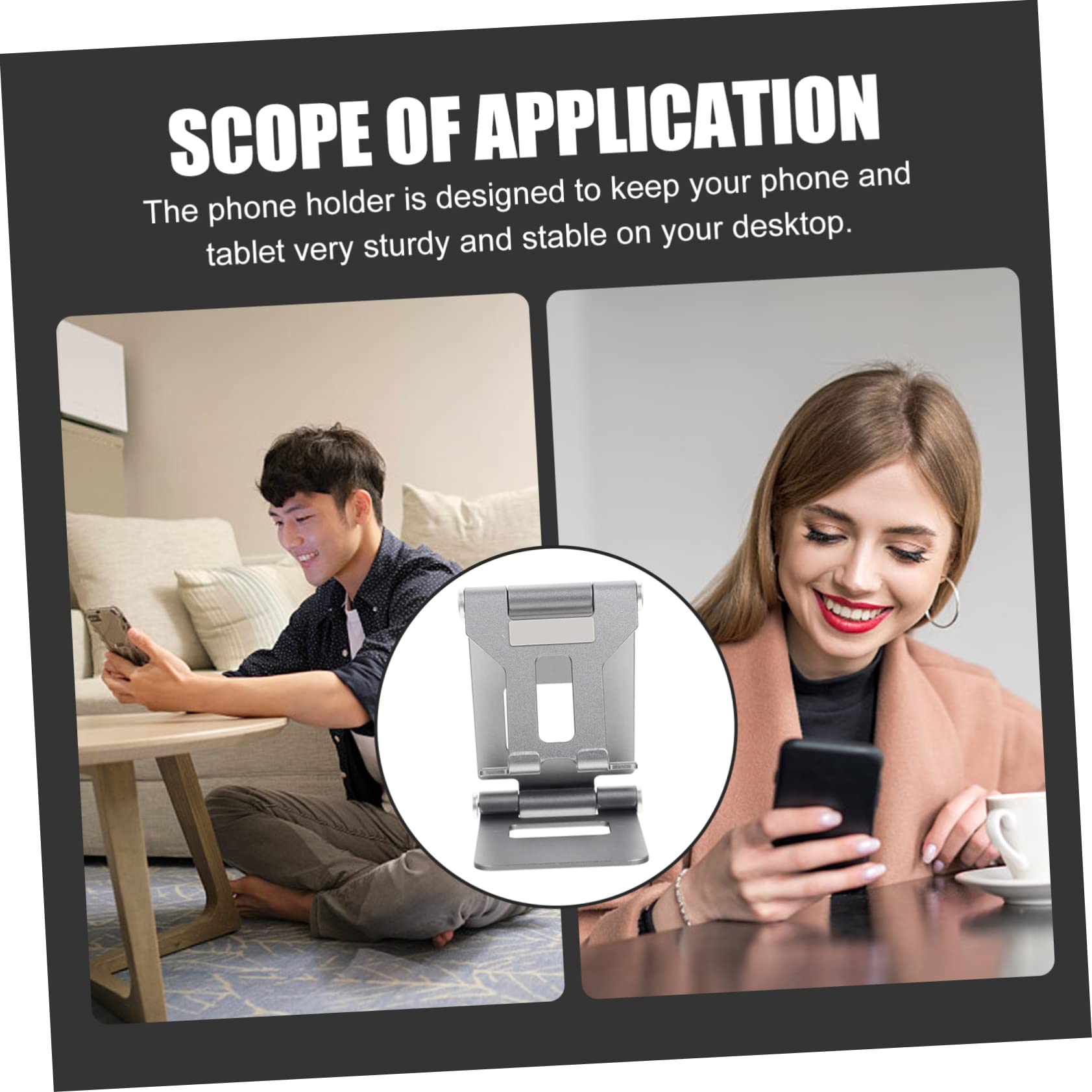 OSALADI 4pezzi Supporto Per Smartphone e Tablet Pieghevole Da Scrivania Struttura Resistente Design Portatile Per Ufficio e Casa Compatibile Con Dispositivi Mobili e Tablet