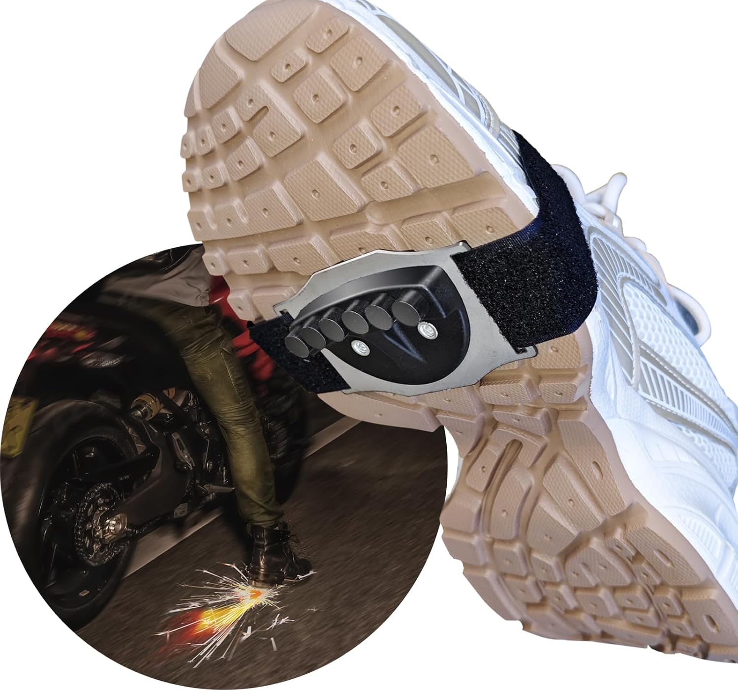 Spark-Generating Flint Pads for Motorcycles and Bicycles - Exciting Accessories for Skateboards | Foot Brake Sparks & Pressure Sliders for Thrilling Rides