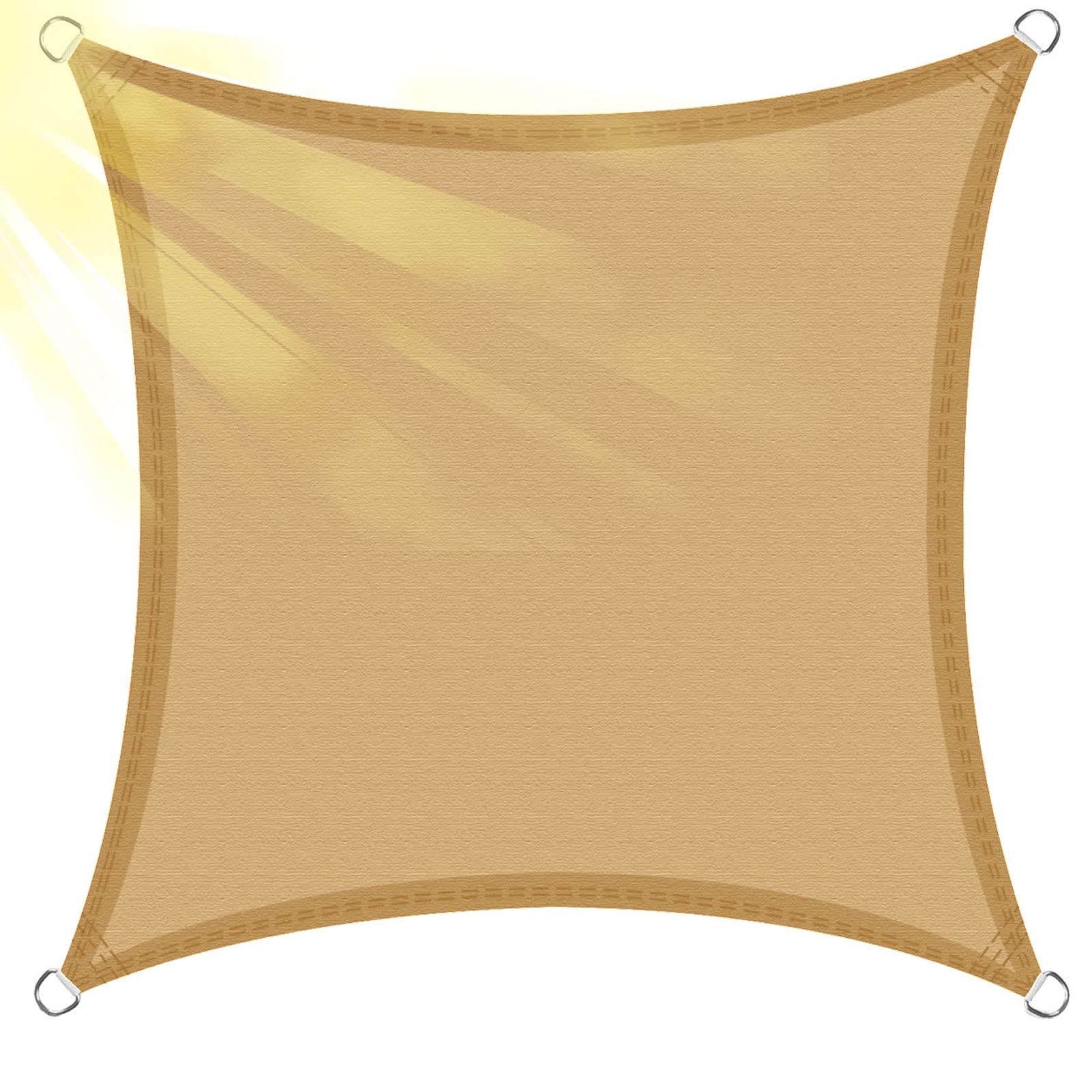 Voile d'ombrage carrée 2x2m respirante et résistante aux UV