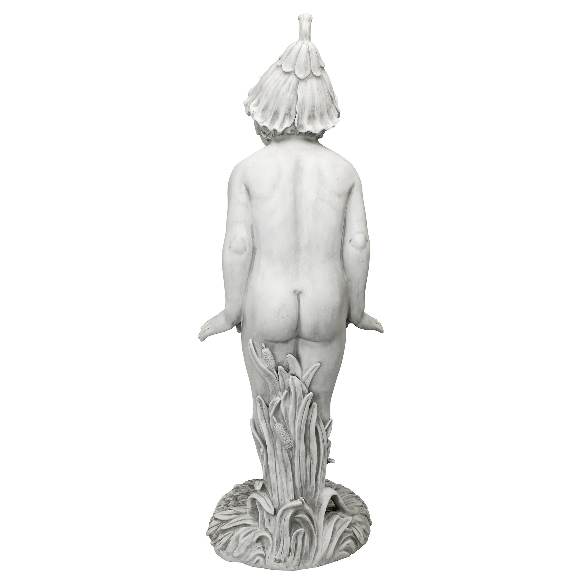 Design Toscano Wildblumen-Elf, Gartenstatue 1916, Kunstharz, Elfenbein, 25.5 x 28 x 77.5 cm