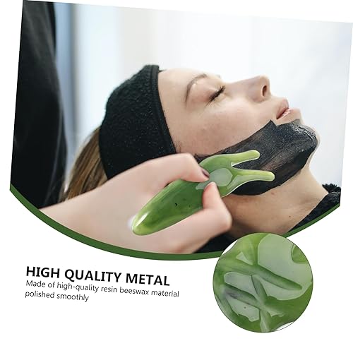 Miniatura 2 de Herramienta de masaje facial de caña de punto gatillo, 2 piezas, raspador de nariz de dos puntas, masajeador de resina, herramienta de raspado de