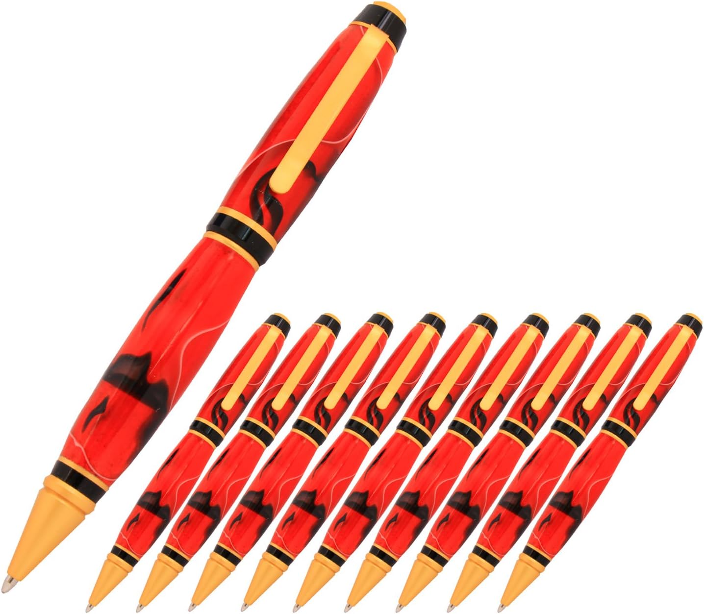 Legacy Woodturning, Cigar Pen Kit - Satin Gold, 10 Pack