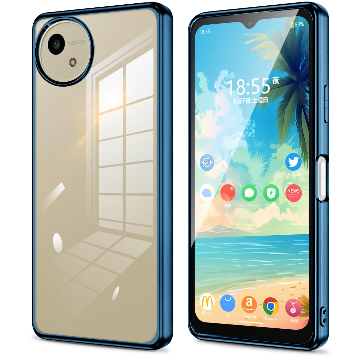 AQUOS wish 4 ライトブルー ケース付き Amazon.co.jp: AQUOS wish4 ケース クリア 透明 ウィッシュ4 SH-52E