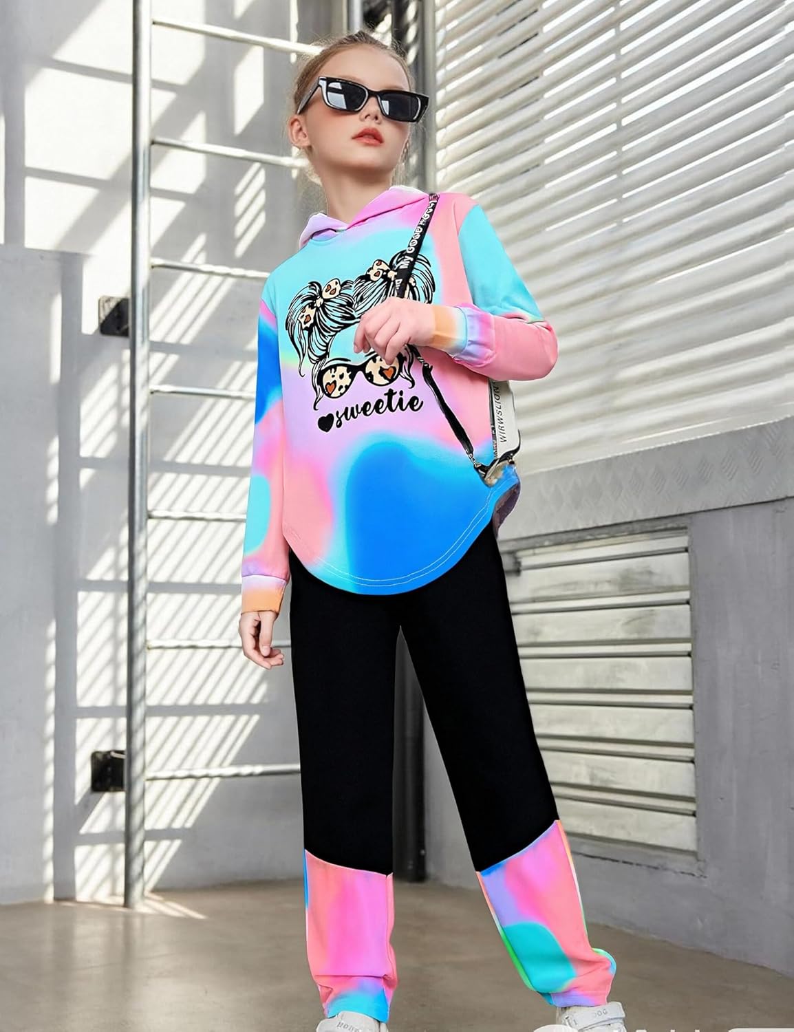 Girls Clothes Tie Dte Sweetshirt Top and Legging Pants Girls Outfits Sets - Image 4