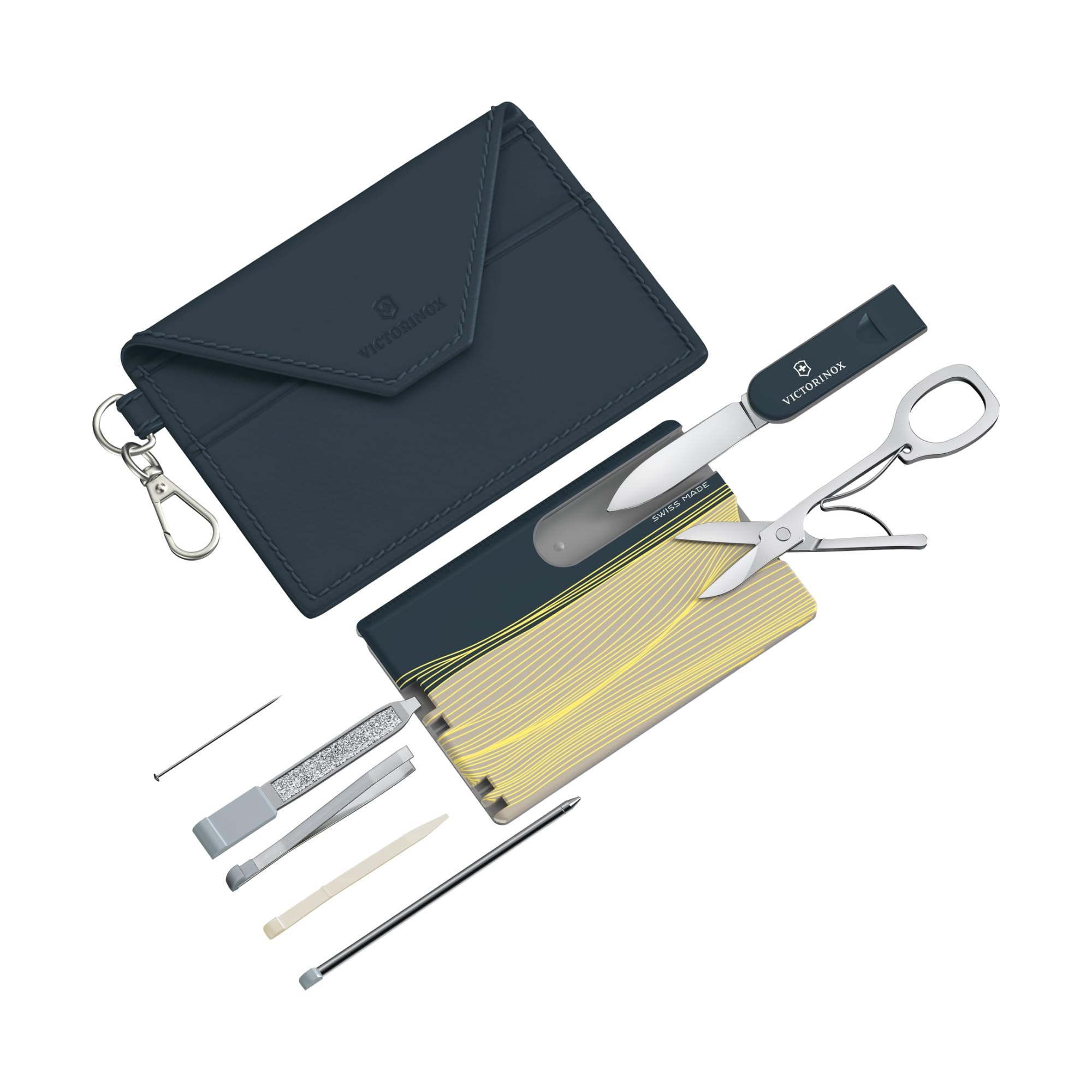 VictorinoxLive to Explore Classic Swiss Card, 10 Function Swiss Made Multitool Card, New York Style