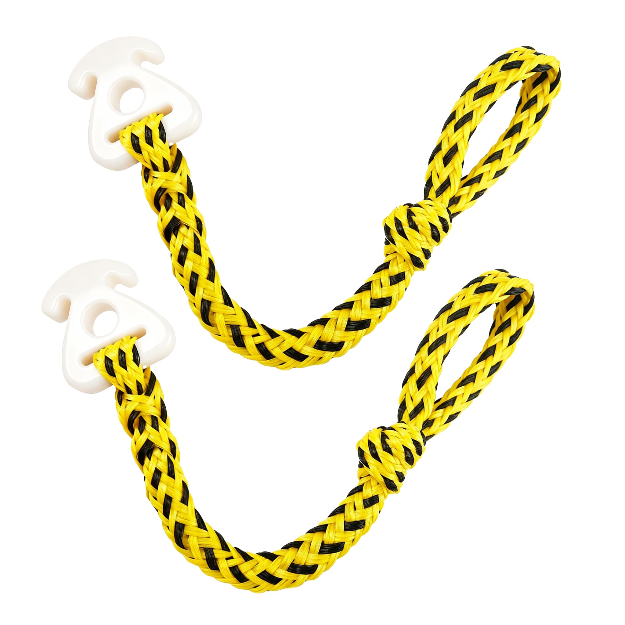 2 unidades de conector rápido de cuerda remolcable para tubería (amarillo/negro)