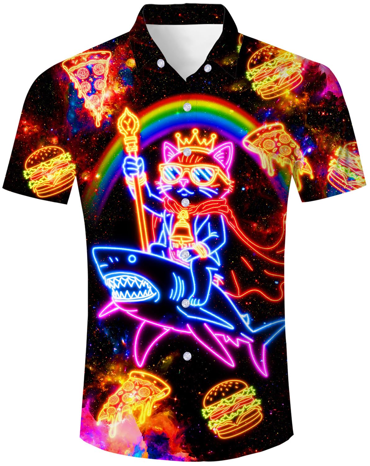 TUONROAD Hawaiihemd Herren 3D Funky Shirt Hemd Herren Kurzarm Button Down Freizeithemden Hawaii Hemd Männer M-XXL
