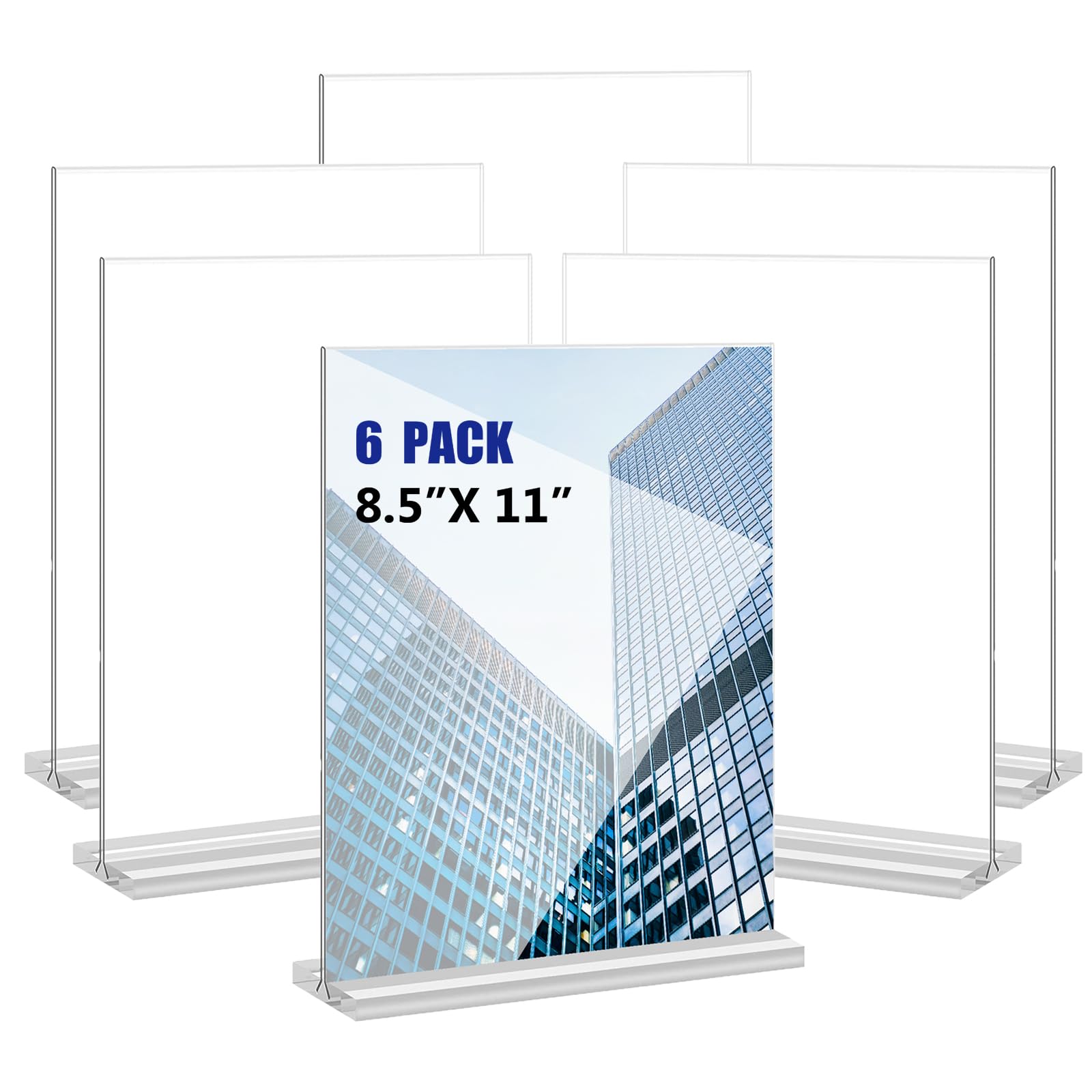 KOOLDE Acrylic Sign Holder 6 Pack