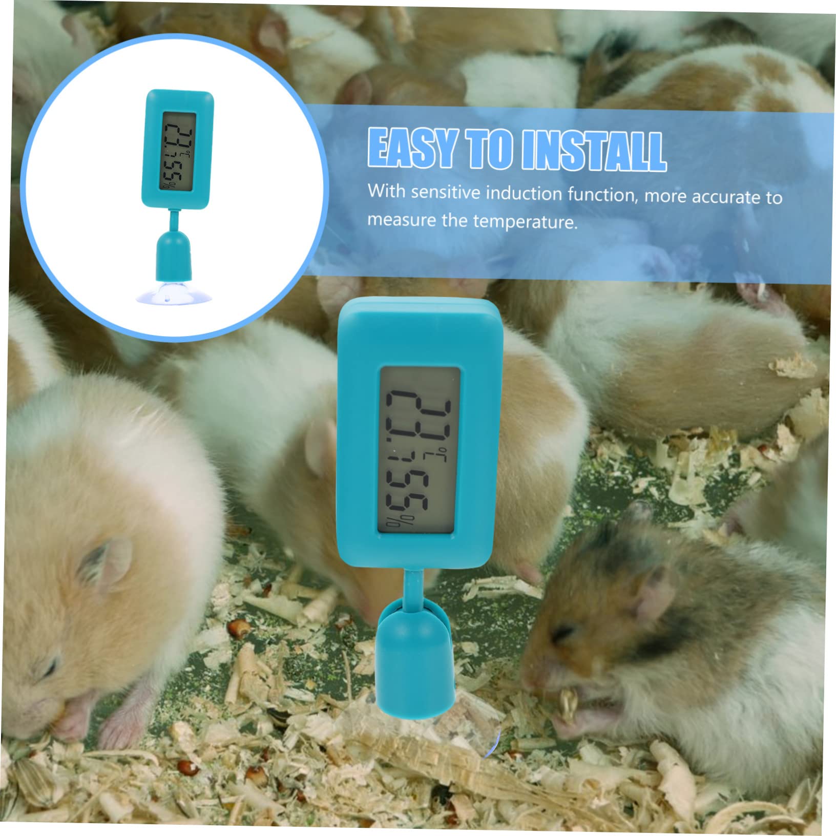 Yardwe 4stücke Digitales Reptil-thermometer Mit Rotationsdesign Und Saugnapf Für Terrarien Und Reptilienbecken Präzise Temperaturmessung Installieren Geeignet Für Zuhause