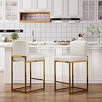 Vista 34 de Sophia & William - Juego de 4 taburetes de bar negros, taburetes de bar modernos de cuero PU de altura de mostrador con respaldo, sillas de isla