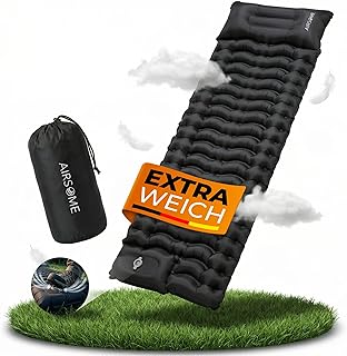 Selbstaufblasbare Luftmatratze Ultraleicht – Camping Isomatte selbstaufblasend mit integrierter Fußpumpe, extra dick & wasserdicht, Bequeme Schlafmatte für Outdoor, Zelten & Festival