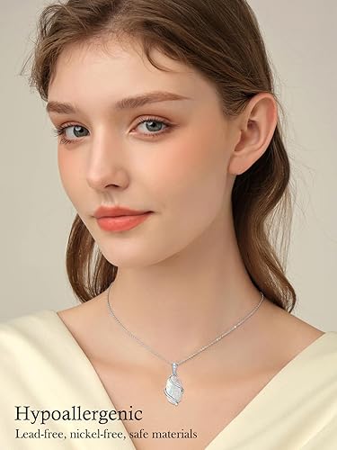 Miniatura 3 de 925 Sterling Silver Necklace for Women Dainty Gemstone Pendant Fine Jewelry Anniversary Birthday Graduation Gifts for Women Women Girls Mom
