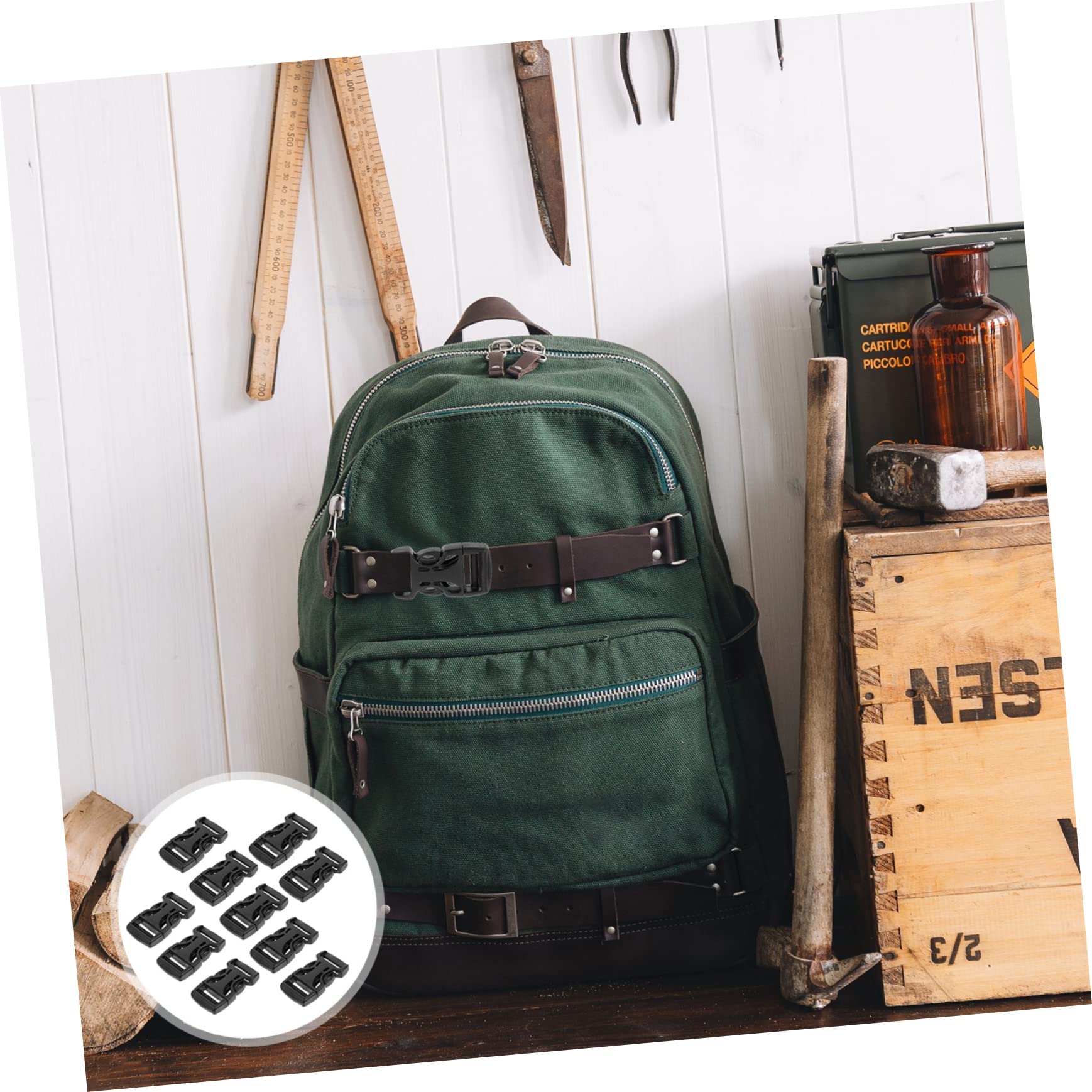 Anneome 100piezas Hebillas De Liberación Lateral Para Cinturones De Equipaje Mochilas y Accesorios De Bricolaje Fáciles De Instalar y Reemplazar Adaptables Cinturones