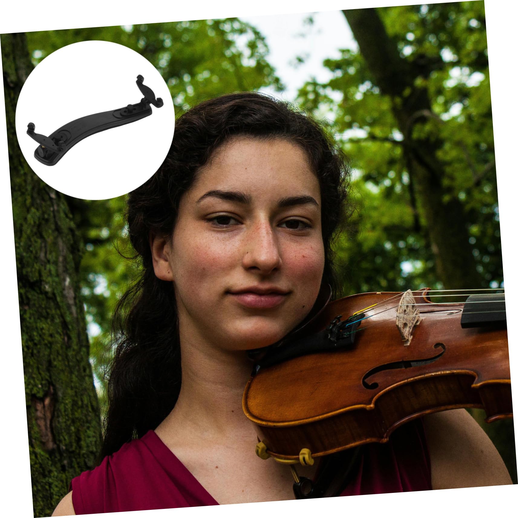 Yardwe Violin Shoulder Rest Violin Playing Accessory Violin Replacement Part Violin Shoulder Bracket Accessory Violin Instrument Stand Violin Shoulder Holder Violin Accessory Black