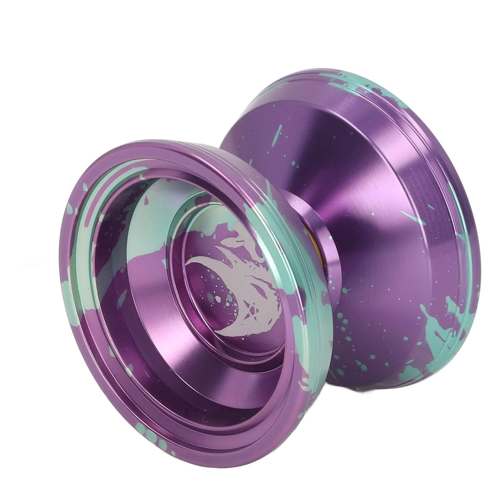 Unresponsive Yoyo, Alloy Aluminum YoYo Ball with Glove and 3 Strings Stable Rotation Professional Yoyo for Beginners Professionals Kids Adults Gifts, Great Balance, Beautiful Appearance(Purple)