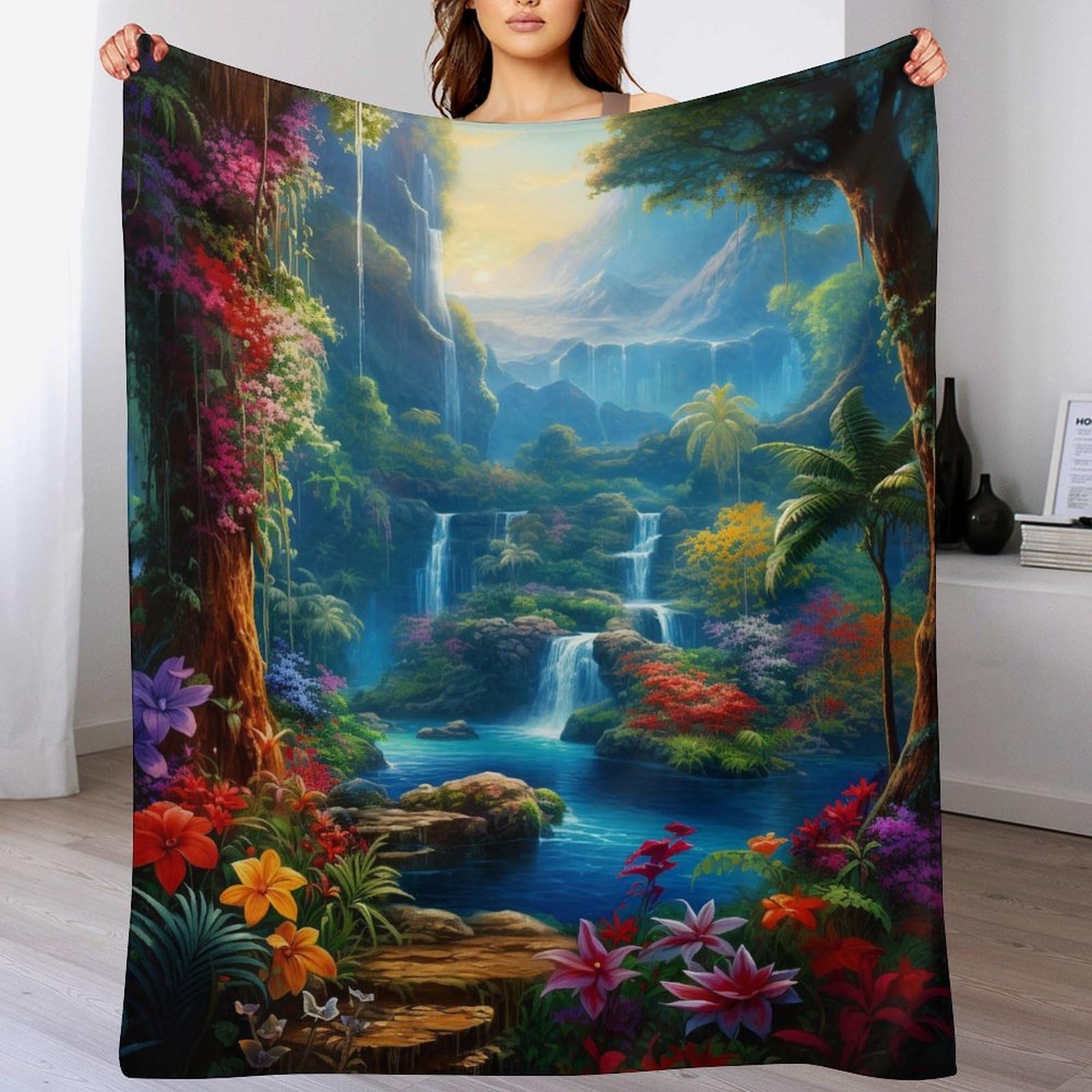 Manta de forro polar natural mullida para tardes de sofá y decoración de cama 1