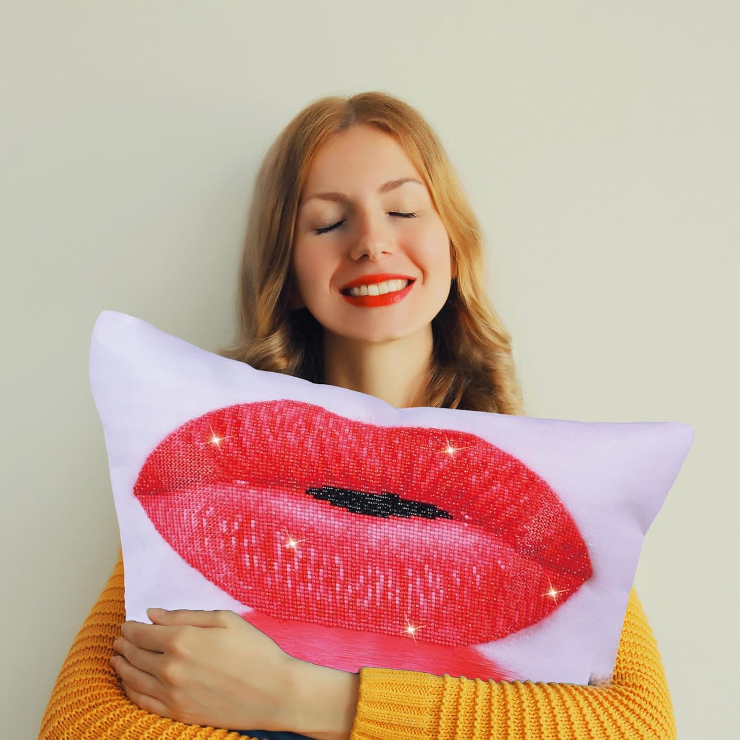 DIAMOND DOTZ &reg; - ホットリップ、パーシャルドリル、ラウンドドット、ダイヤモンドペインティングキット、大人用ダイヤモン