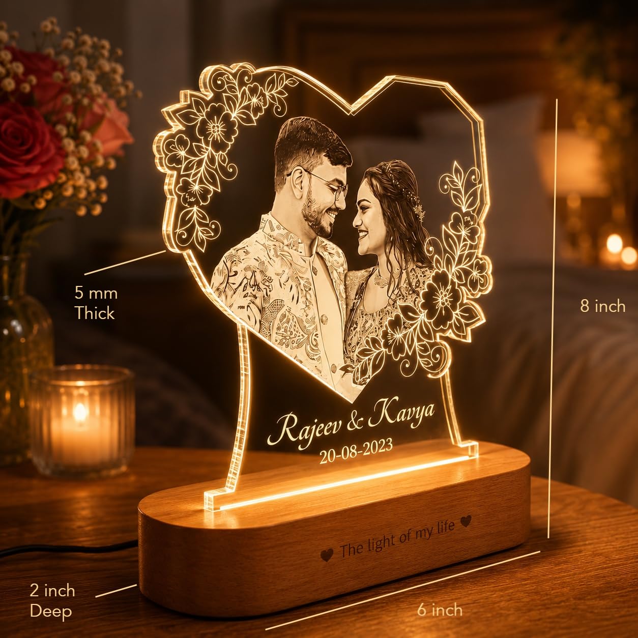 Personalized Photo Lamp - Romantic Gift for Wife -8 Personalized Photo Lamp - Romantic Gift for Wife -8