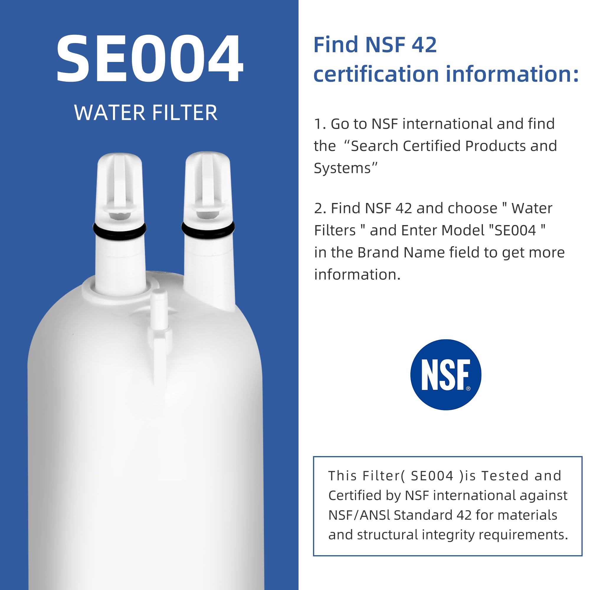 4396841 Water Filter Replacement for Kenmore 460-9083, Compatible with Whirl-pool 9030, 9083, 4396841, 4396710, Water Filter Replacement 3, 2-Pack SETFEEL