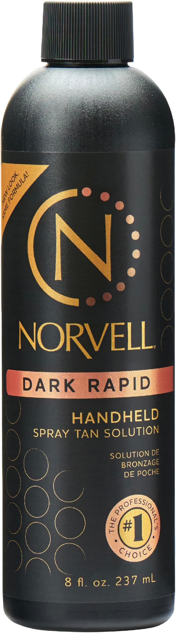 Premium Spray Tan Solution Dark Rapid 8 Fl. Oz – Professional Sunless Tanning Formula for Fast Natural Bronze Glow, Streak Free, Long Lasting Color