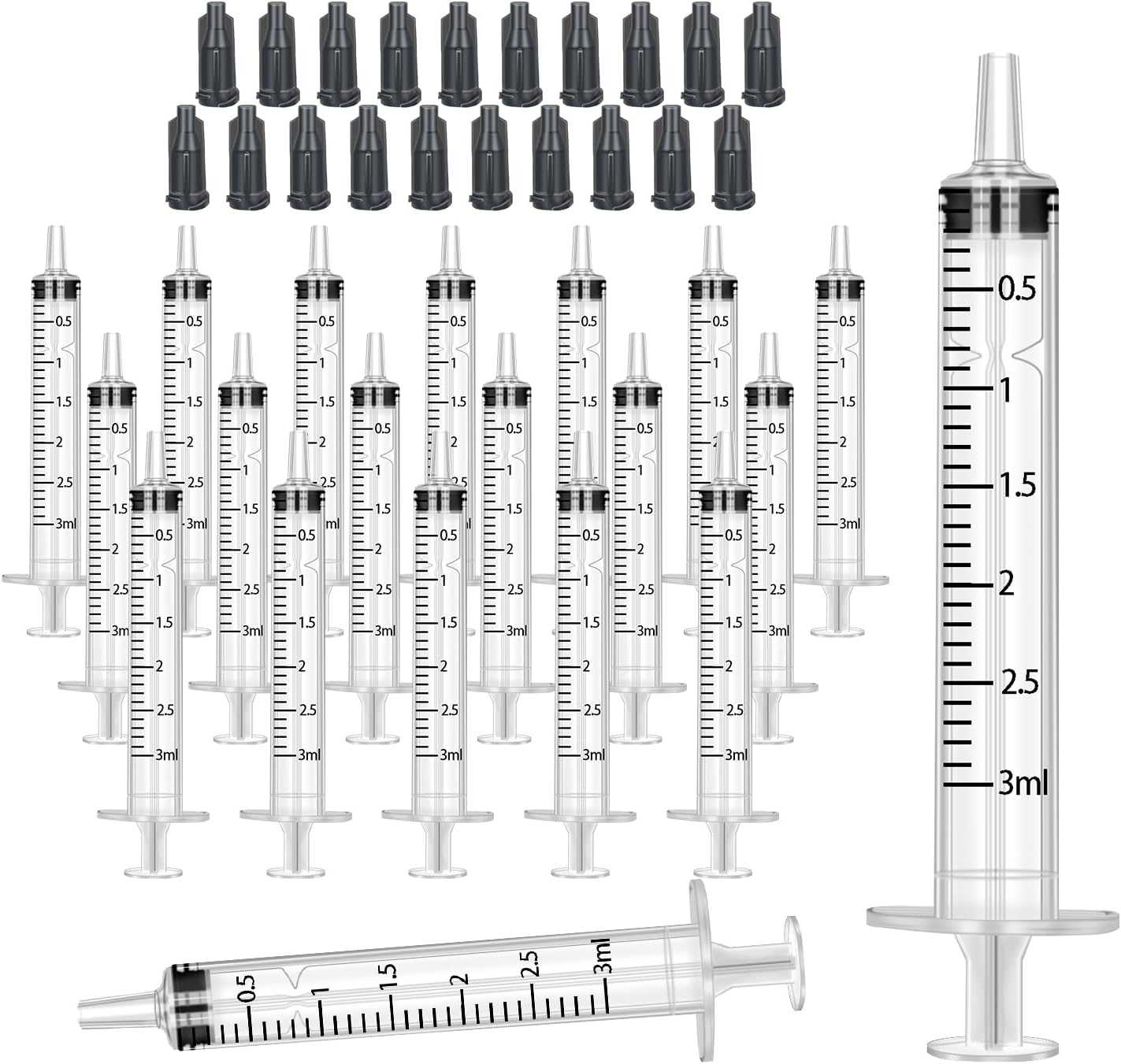 - 3ml Syringes with Caps (20 Pack)