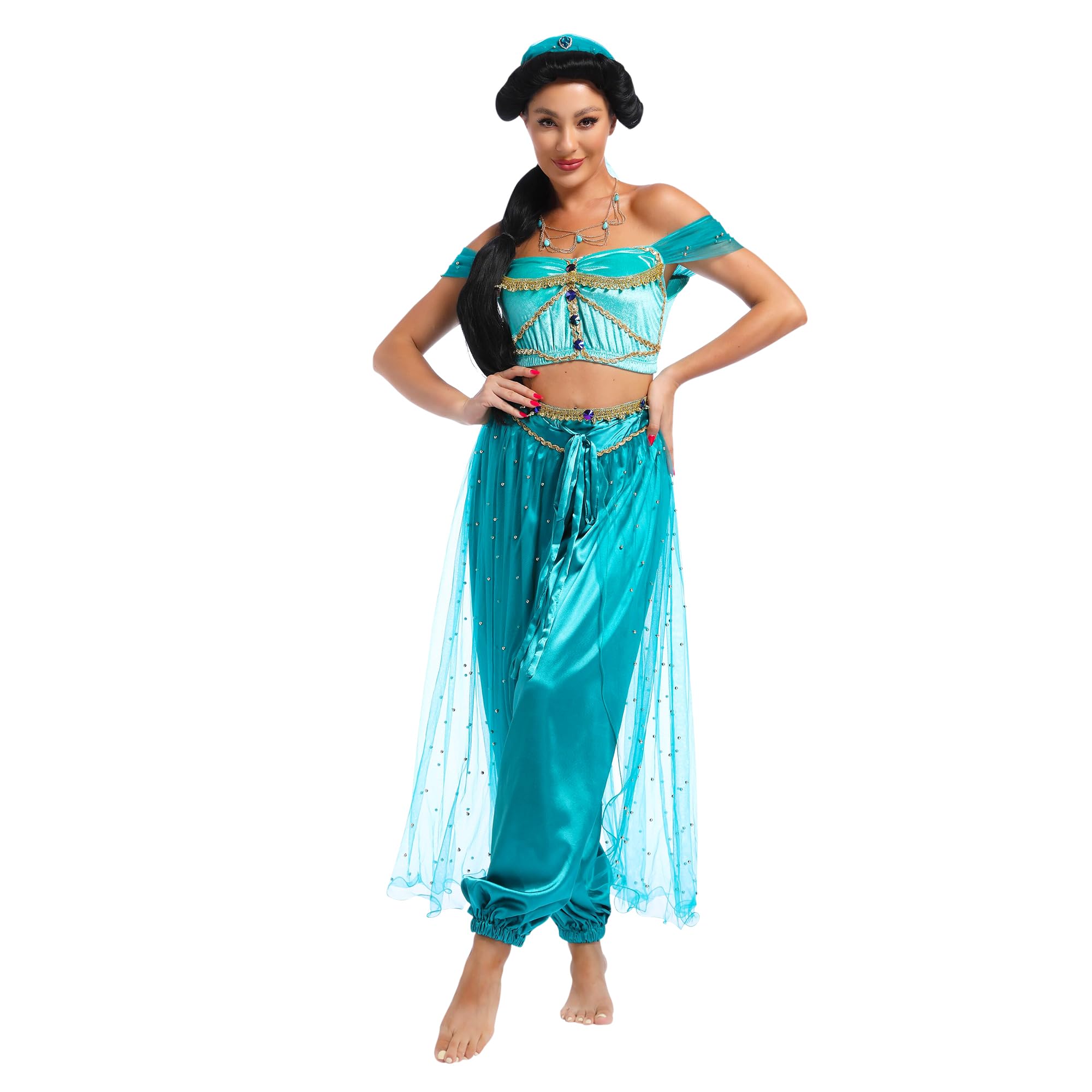Buy MISI CHAOBelly Dance Princess Jasmine Costume Aladdin Halloween