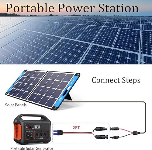 Miniatura 6 de Cable 10AWG MC-4 a EC-5 Adaptador de panel solar a cable de alimentación EC5 hembra, cable de carga EC5 a batería de litio para batería de
