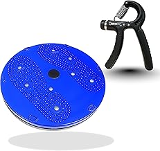 Tummy Twister belly fat Exercise Machine with HAND GRIPPER Grip strengthner, forearm exercise equipment, Abs and Grip at Home, Twist Board + Hand Gripper 60 kg