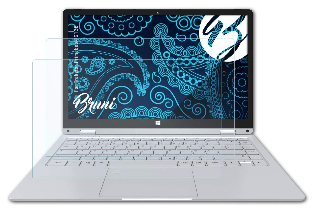 BruniScreen Protector compatible with Trekstor Primebook C13B Protector Film, crystal clear Protective Film (2X)