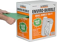 Vista 4 de U-Haul Enviro-Bubble, rollo de burbujas grandes en caja dispensadora, 100 x 12 pulgadas, perforada cada 12 pulgadas
