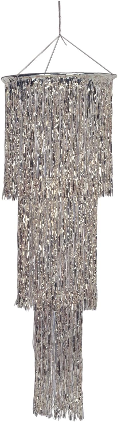 Beistle 3-Tier Shimmering Silver Chandelier