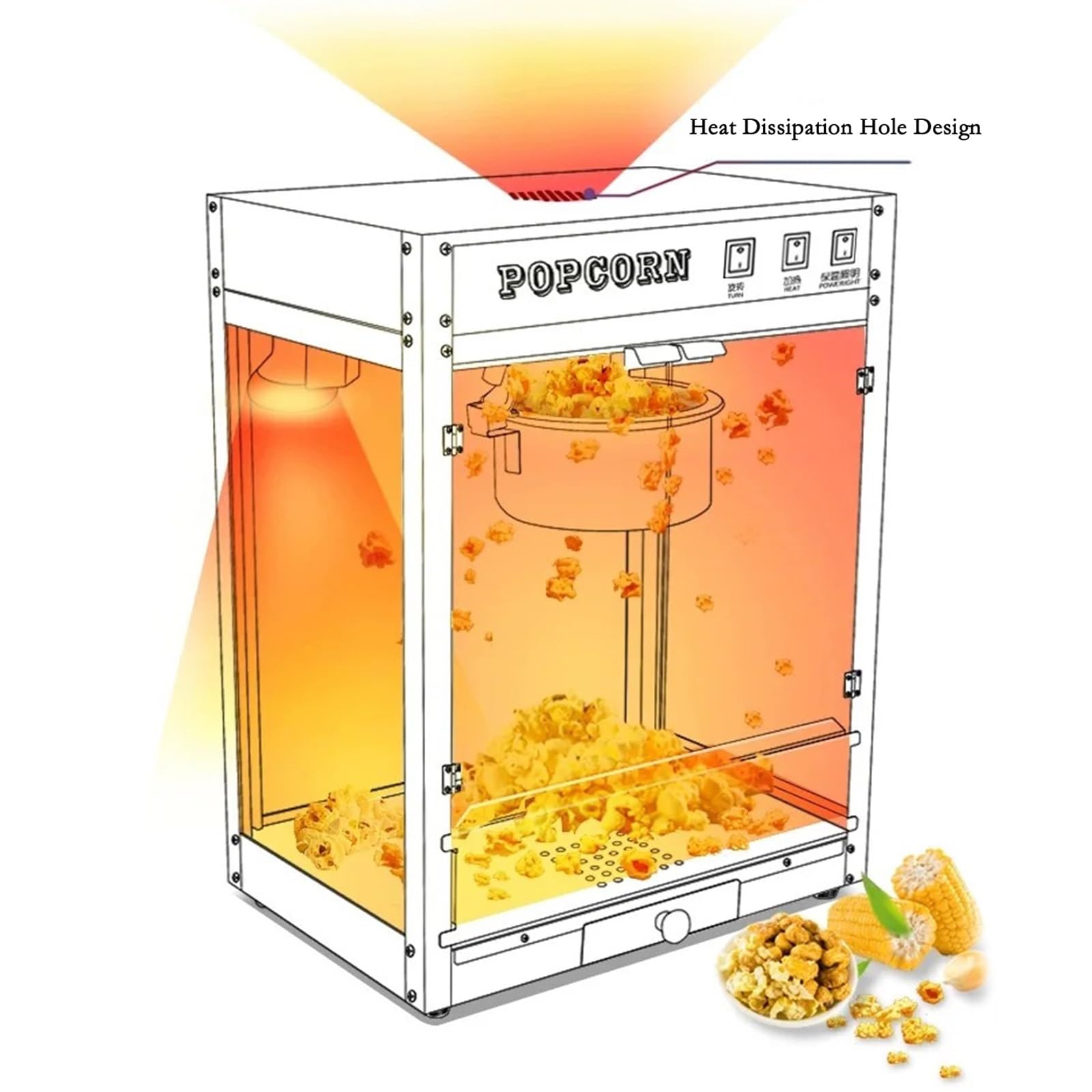 macchina per pop corn Macchina for popcorn commerciale for riso soffiato elettrica for professionale automatica for mais popper in acciaio inossidabile per uso familiare