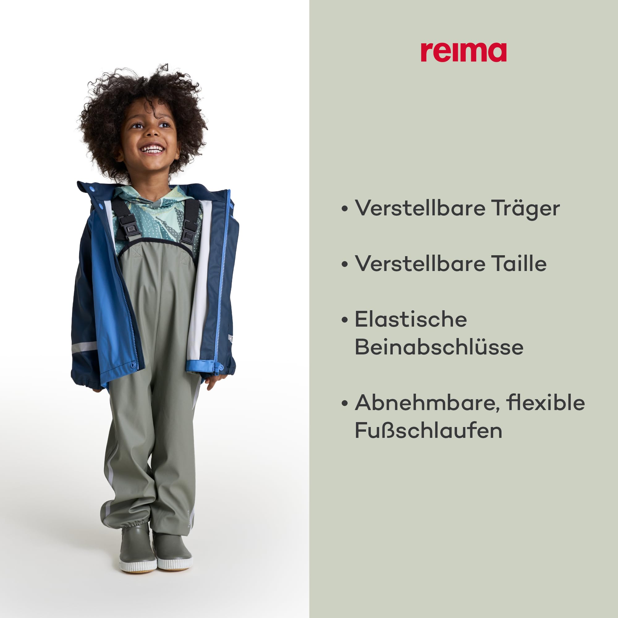 Reima Lammikko Regenhose Kinder grün